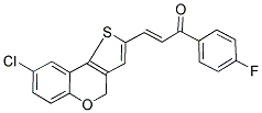 3-(8-CHLORO-4H-THIENO[3,2-C]CHROMEN-2-YL)-1-(4-FLUOROPHENYL)PROP-2-EN-1-ONE Struktur