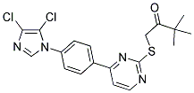 1-((4-[4-(4,5-DICHLORO-1H-IMIDAZOL-1-YL)PHENYL]PYRIMIDIN-2-YL)THIO)-3,3-DIMETHYLBUTAN-2-ONE Struktur