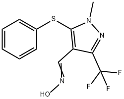 1-METHYL-5-(PHENYLSULFANYL)-3-(TRIFLUOROMETHYL)-1H-PYRAZOLE-4-CARBALDEHYDE OXIME Struktur