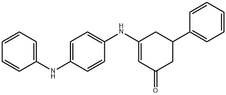 5-PHENYL-3-((4-(PHENYLAMINO)PHENYL)AMINO)CYCLOHEX-2-EN-1-ONE Struktur