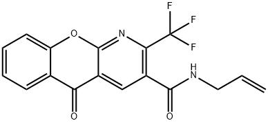 N-ALLYL-5-OXO-2-(TRIFLUOROMETHYL)-5H-CHROMENO[2,3-B]PYRIDINE-3-CARBOXAMIDE Struktur