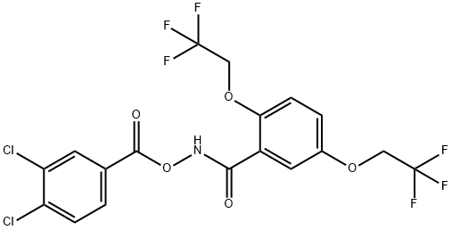 N-[(3,4-DICHLOROBENZOYL)OXY]-2,5-BIS(2,2,2-TRIFLUOROETHOXY)BENZENECARBOXAMIDE Struktur