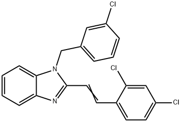 1-(3-CHLOROBENZYL)-2-(2,4-DICHLOROSTYRYL)-1H-1,3-BENZIMIDAZOLE Struktur