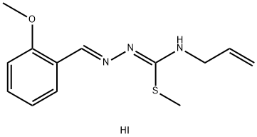 (2,3-DIAZA-4-(2-METHOXYPHENYL)-1-METHYLTHIOBUTA-1,3-DIENYL)PROP-2-ENYLAMINE, HYDROIODIDE Struktur