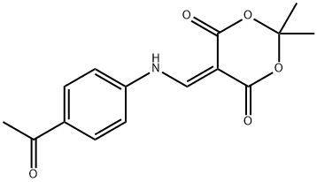 5-(((4-ACETYLPHENYL)AMINO)METHYLENE)-2,2-DIMETHYL-1,3-DIOXANE-4,6-DIONE Struktur