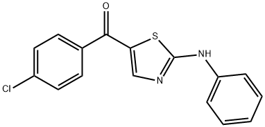 (2-ANILINO-1,3-THIAZOL-5-YL)(4-CHLOROPHENYL)METHANONE Struktur