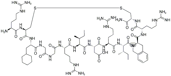 ARG-CYS-CHA-GLY-GLY-ARG-ILE-ASP-ARG-ILE-D-TIC-ARG-CYS-NH2 Struktur