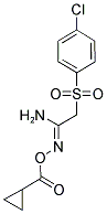 2-AMINO-1-AZA-3-((4-CHLOROPHENYL)SULFONYL)PROP-1-ENYL CYCLOPROPANECARBOXYLATE Struktur