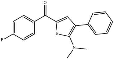 [5-(DIMETHYLAMINO)-4-PHENYL-2-THIENYL](4-FLUOROPHENYL)METHANONE Struktur