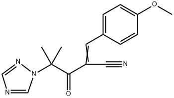 3-(4-METHOXYPHENYL)-2-[2-METHYL-2-(1H-1,2,4-TRIAZOL-1-YL)PROPANOYL]ACRYLONITRILE Struktur