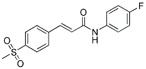 N-(4-FLUOROPHENYL)-3-[4-(METHYLSULPHONYL)PHENYL]-(2E)-PROPENAMIDE Struktur