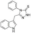 3-(INDOL-3-YLMETHYL)-4-PHENYL-1,2,4-TRIAZOLINE-5-THIONE Struktur