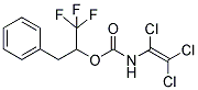 1-BENZYL-2,2,2-TRIFLUOROETHYL N-(1,2,2-TRICHLOROVINYL)CARBAMATE Struktur