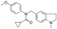 N-[(2,3-DIHYDRO-1-METHYLINDOL-5-YL)METHYL]-N-(4-METHOXYPHENYL)CYCLOPROPYLCARBOXAMIDE Struktur