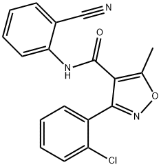 (3-(2-CHLOROPHENYL)-5-METHYLISOXAZOL-4-YL)-N-(2-NITRILOPHENYL)FORMAMIDE Struktur