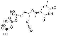 3'-AZIDO-3'-DEOXYTHYMIDINE-5'-TRIPHOSPHATE Struktur