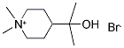 2-(1,1-DIMETHYLHEXAHYDROPYRIDINIUM-4-YL)PROPAN-2-OL BROMIDE Struktur