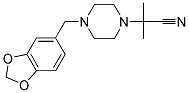 2-[4-(1,3-BENZODIOXOL-5-YLMETHYL)PIPERAZINO]-2-METHYLPROPANENITRILE Struktur