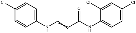 3-(4-CHLOROANILINO)-N-(2,4-DICHLOROPHENYL)ACRYLAMIDE Struktur