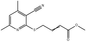 METHYL 4-[(3-CYANO-4,6-DIMETHYL-2-PYRIDINYL)SULFANYL]-2-BUTENOATE Struktur