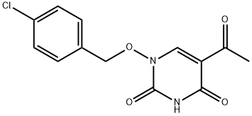 5-ACETYL-1-[(4-CHLOROBENZYL)OXY]-2,4(1H,3H)-PYRIMIDINEDIONE Struktur