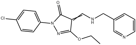 2-(4-CHLOROPHENYL)-5-ETHOXY-4-([(3-PYRIDINYLMETHYL)AMINO]METHYLENE)-2,4-DIHYDRO-3H-PYRAZOL-3-ONE Struktur