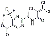 METHYL 2-[2-(2,3,3-TRICHLOROACRYLOYL)HYDRAZINO]-4-(TRIFLUOROMETHYL)PYRIMIDINE-5-CARBOXYLATE Struktur