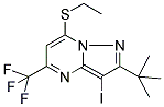 2-(TERT-BUTYL)-7-(ETHYLTHIO)-3-IODO-5-(TRIFLUOROMETHYL)PYRAZOLO[1,5-A]PYRIMIDINE Struktur