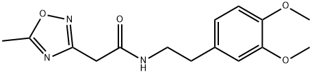 N-(2-(3,4-DIMETHOXYPHENYL)ETHYL)-2-(4-METHYL(3,2,5-OXADIAZOLYL))ETHANAMIDE Struktur