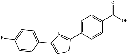 4-[4-(4-FLUOROPHENYL)-1,3-THIAZOL-2-YL]BENZENECARBOXYLIC ACID Struktur