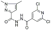 N'4-[(1,5-DIMETHYL-1H-PYRAZOL-3-YL)CARBONYL]-2,6-DICHLOROPYRIDINE-4-CARBOHYDRAZIDE Struktur