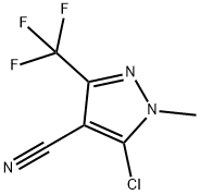 5-CHLORO-1-METHYL-3-(TRIFLUOROMETHYL)-1H-PYRAZOLE-4-CARBONITRILE Struktur