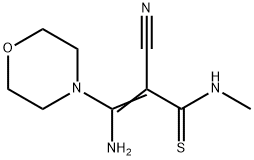 3-AMINO-2-CYANO-N-METHYL-3-MORPHOLINO-2-PROPENETHIOAMIDE Struktur