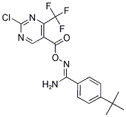 O1-([2-CHLORO-4-(TRIFLUOROMETHYL)PYRIMIDIN-5-YL]CARBONYL)-4-(TERT-BUTYL)BENZENE-1-CARBOHYDROXIMAMIDE Struktur