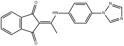 2-(((4-(1,2,4-TRIAZOLYL)PHENYL)AMINO)ETHYLIDENE)INDANE-1,3-DIONE Struktur