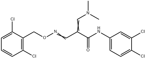 2-(([(2,6-DICHLOROBENZYL)OXY]IMINO)METHYL)-N-(3,4-DICHLOROPHENYL)-3-(DIMETHYLAMINO)ACRYLAMIDE Struktur