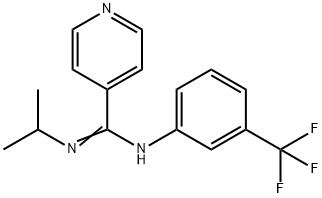 N'-ISOPROPYL-N-[3-(TRIFLUOROMETHYL)PHENYL]-4-PYRIDINECARBOXIMIDAMIDE Struktur