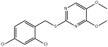 2-[(2,4-DICHLOROBENZYL)SULFANYL]-4,5-DIMETHOXYPYRIMIDINE Struktur