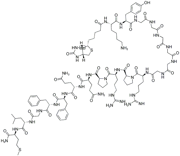 BIOTIN AMINO TERMINAL EXTENSION [ARG3]-SUBSTANCE P Struktur