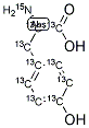 L-4-HYDROXYPHENYLALANINE-13C9,15N Struktur