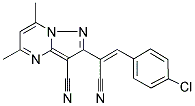 2-[2-(4-CHLOROPHENYL)-1-CYANOVINYL]-5,7-DIMETHYLPYRAZOLO[1,5-A]PYRIMIDINE-3-CARBONITRILE Struktur