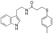 N-(2-INDOL-3-YLETHYL)-3-(4-METHYLPHENYLTHIO)PROPANAMIDE Struktur