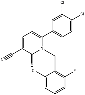 1-(2-CHLORO-6-FLUOROBENZYL)-6-(3,4-DICHLOROPHENYL)-2-OXO-1,2-DIHYDRO-3-PYRIDINECARBONITRILE Struktur