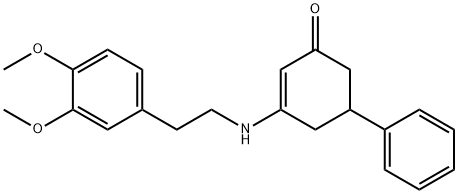 3-((2-(3,4-DIMETHOXYPHENYL)ETHYL)AMINO)-5-PHENYLCYCLOHEX-2-EN-1-ONE Struktur