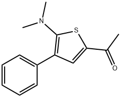 1-[5-(DIMETHYLAMINO)-4-PHENYL-2-THIENYL]-1-ETHANONE Struktur