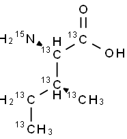 L-ISOLEUCINE (U-13C6,15N) Struktur