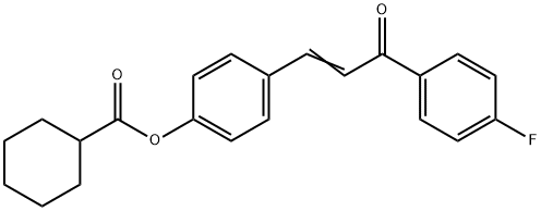 4-[3-(4-FLUOROPHENYL)-3-OXO-1-PROPENYL]PHENYL CYCLOHEXANECARBOXYLATE Struktur