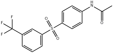 N-(4-([3-(TRIFLUOROMETHYL)PHENYL]SULFONYL)PHENYL)ACETAMIDE Struktur