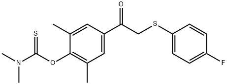 O-(4-(2-[(4-FLUOROPHENYL)SULFANYL]ACETYL)-2,6-DIMETHYLPHENYL) N,N-DIMETHYLCARBAMOTHIOATE Struktur