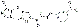 N'4-(3-NITROBENZYLIDENE)-2-[(4,5-DICHLORO-1H-IMIDAZOL-1-YL)METHYL]-1,3-THIAZOLE-4-CARBOHYDRAZIDE Struktur